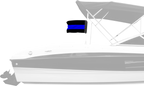 Thin Blue Line 12"x18" Forever Wave Flag for Boats