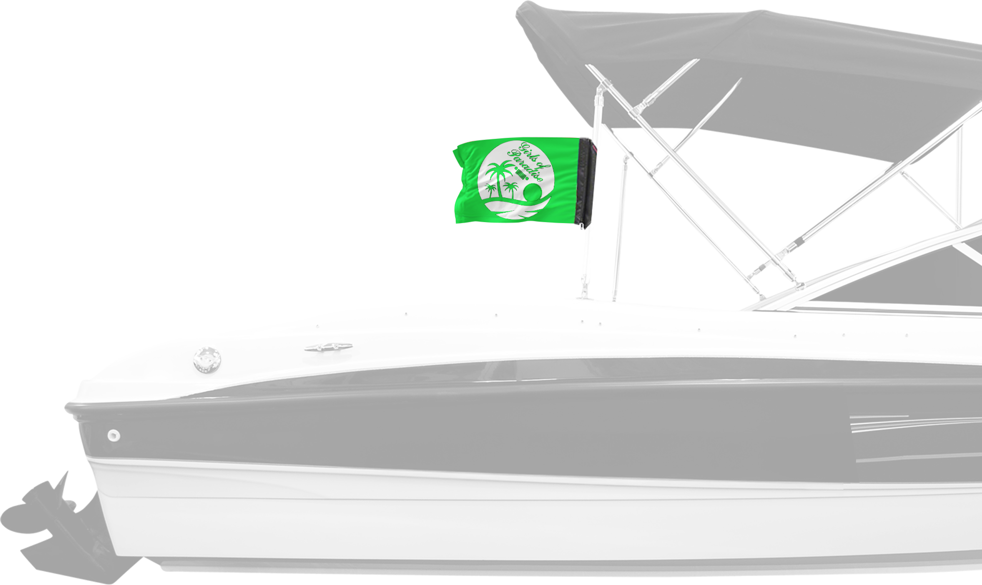 Girls Of Paradise 12"x18" Forever Wave Flag for Boats