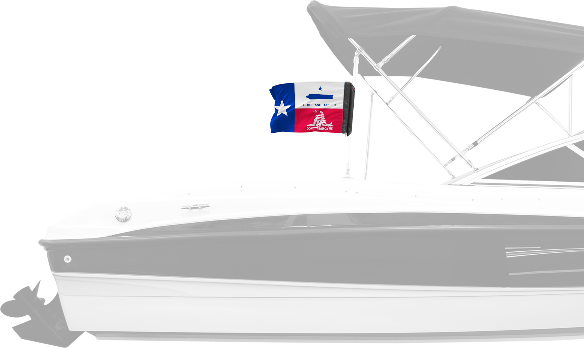 State Flag Texas Don't Tread 12"x18" Forever Wave Flag for Boats