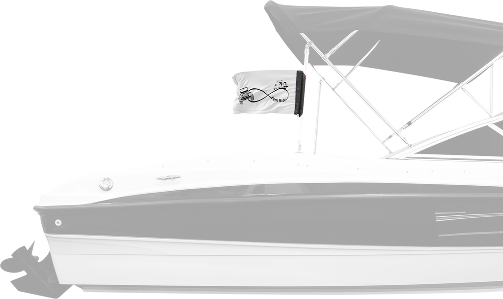 Fem Ride 12"x18" Forever Wave Flag for Boats