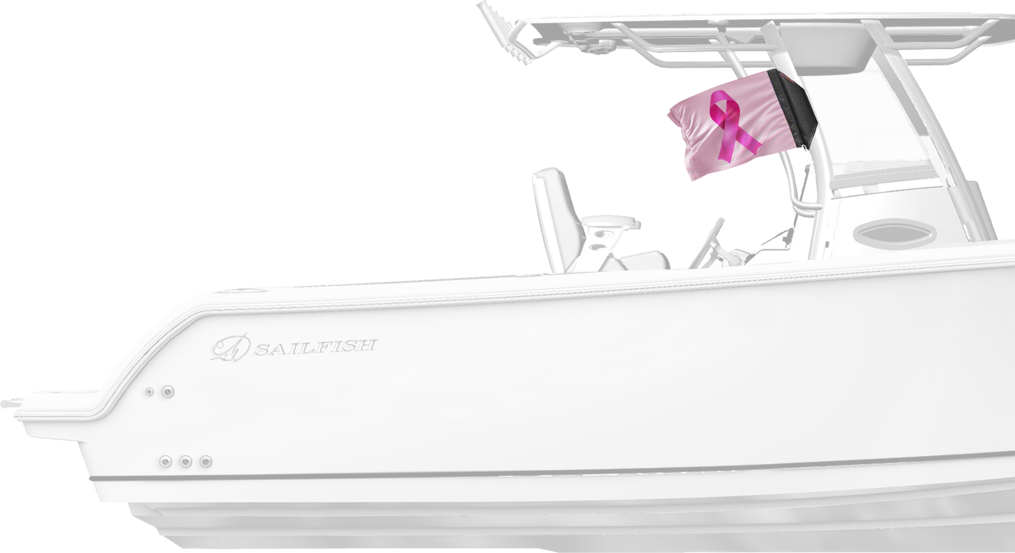 Pink Ribbon 12"x18" Forever Wave Flag