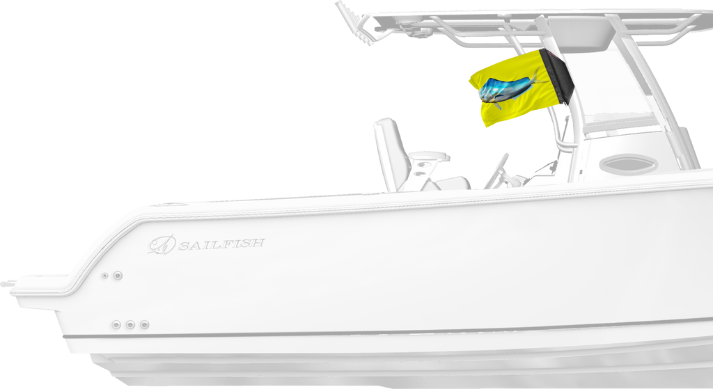 Dolphin 12"x18" Forever Wave Flag for Boats