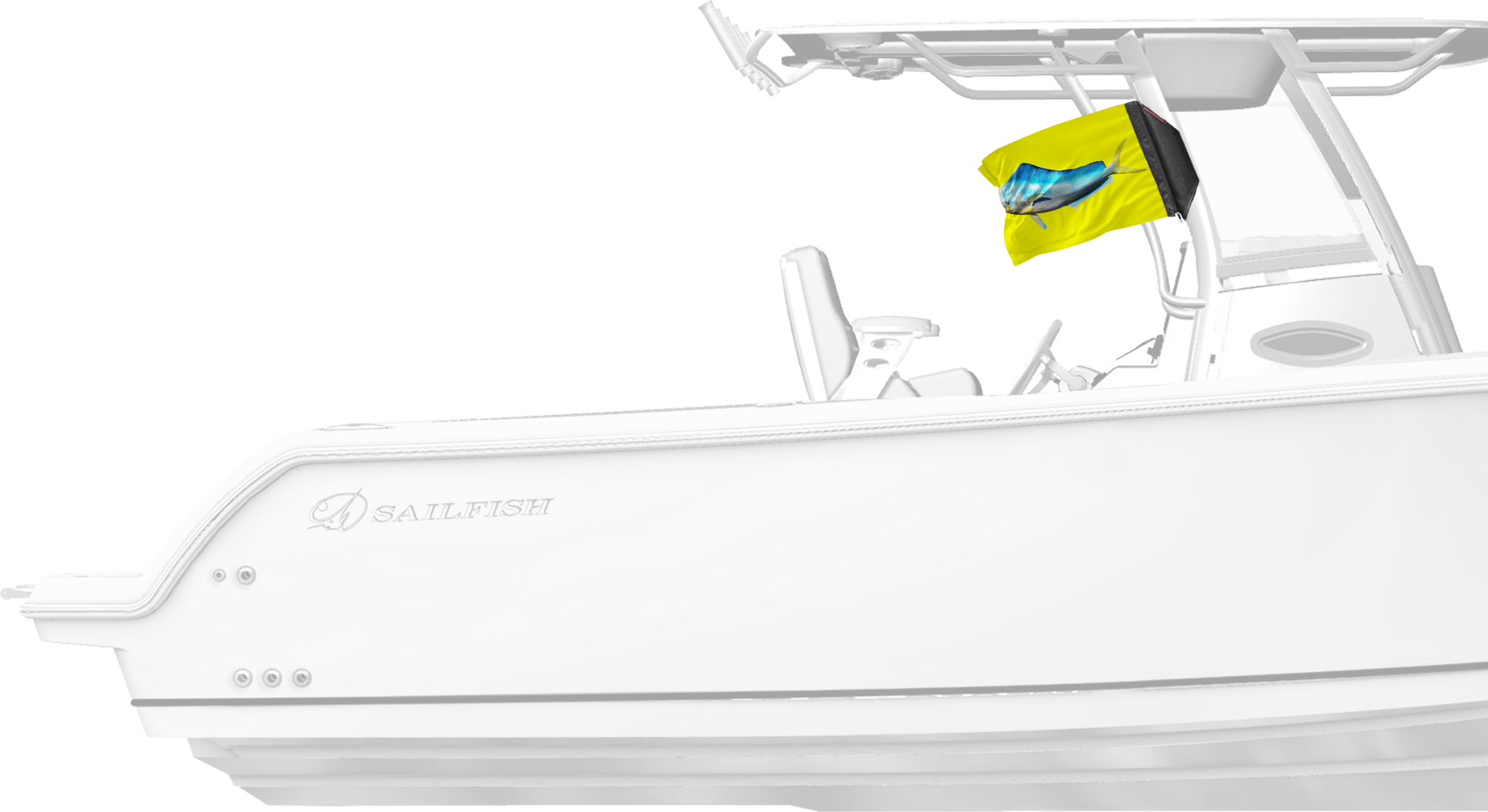 Dolphin 12"x18" Forever Wave Flag for Boats