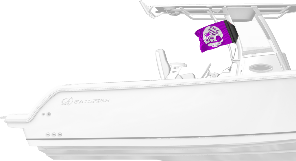 Girls Of Paradise 12"x18" Forever Wave Flag for Boats