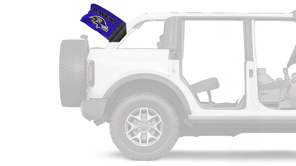 Baltimore Ravens 11"x17" Forever Wave Flag for Bronco