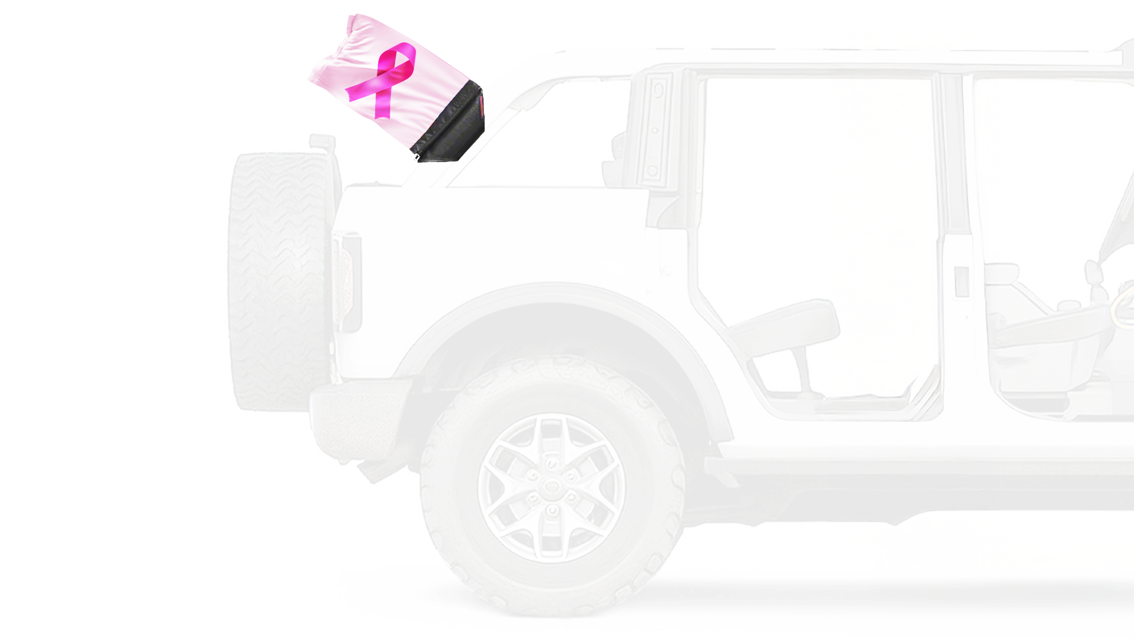 Pink Ribbon 12"x18" Forever Wave Flag