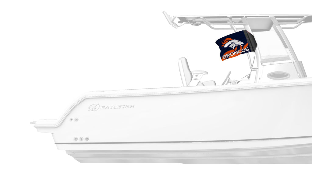 Denver Broncos 11"x17" Forever Wave Flag for Boats