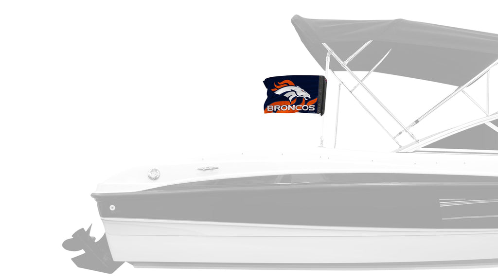 Denver Broncos 11"x17" Forever Wave Flag for Boats
