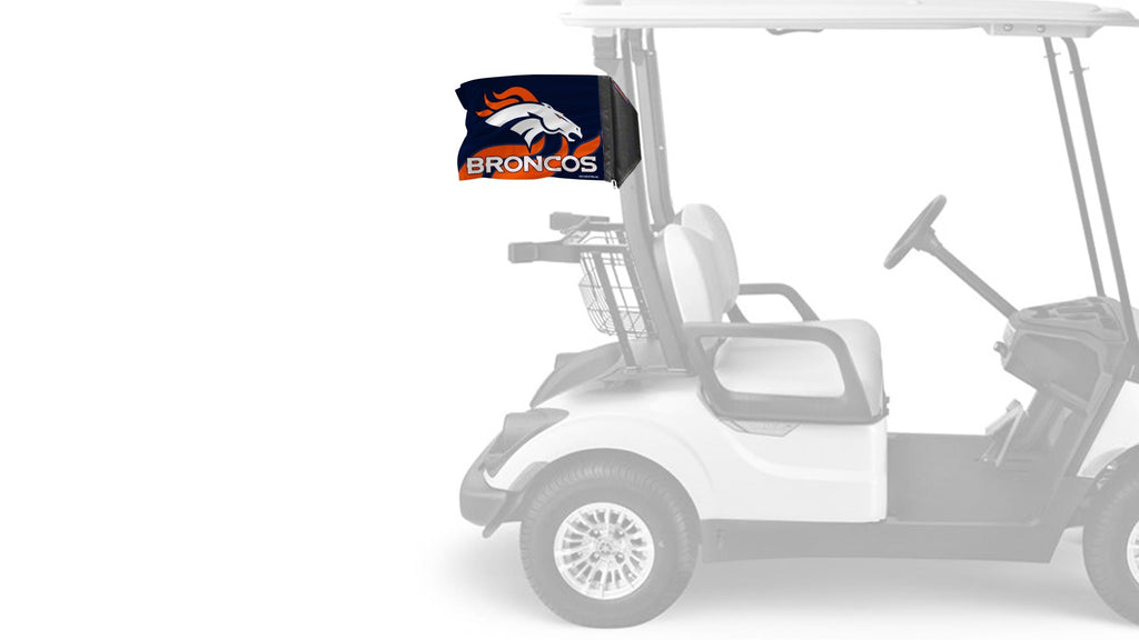 Denver Broncos 11"x17" Forever Wave Flag for Golf Carts