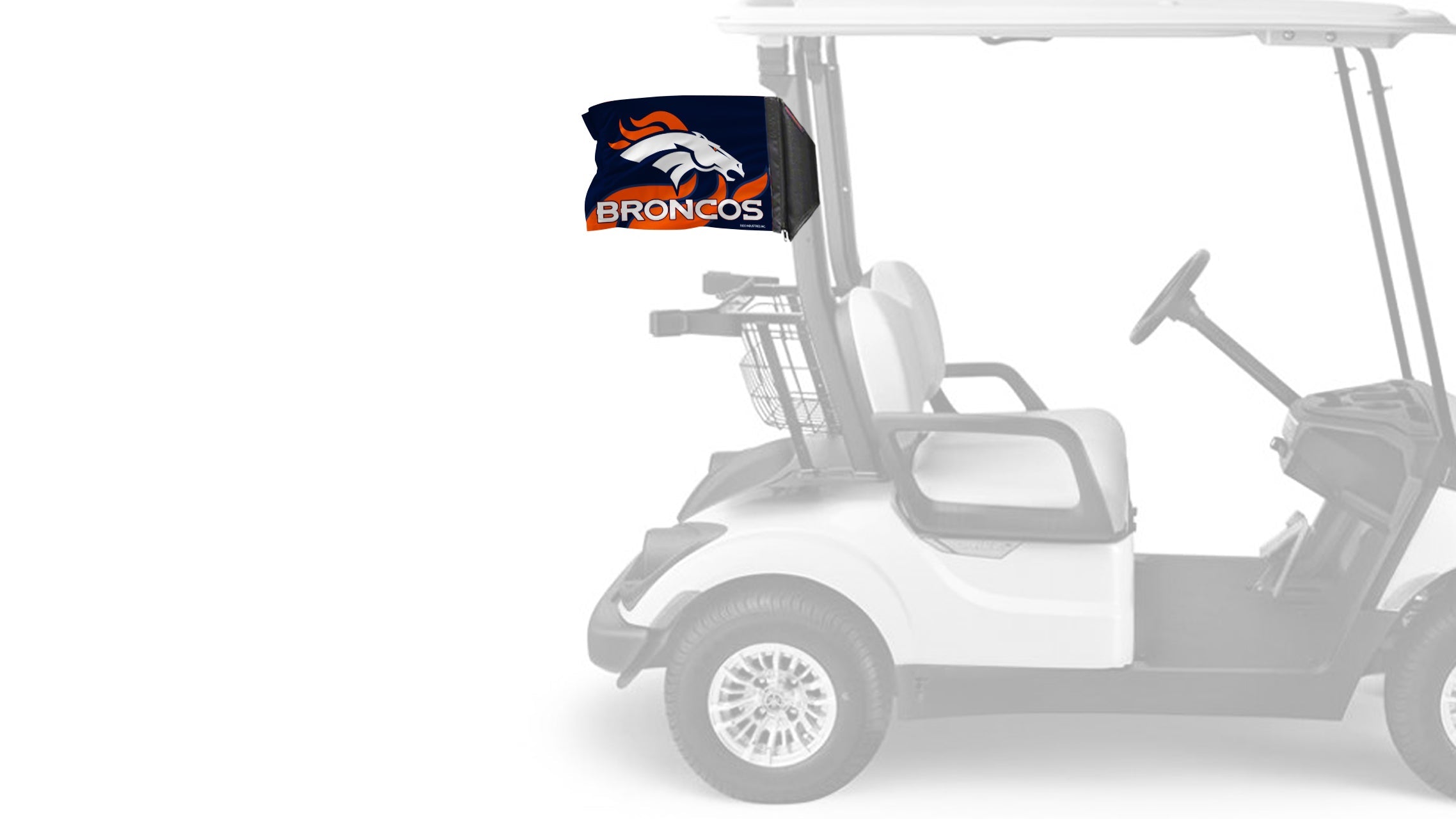 Denver Broncos 11"x17" Forever Wave Flag for Golf Carts