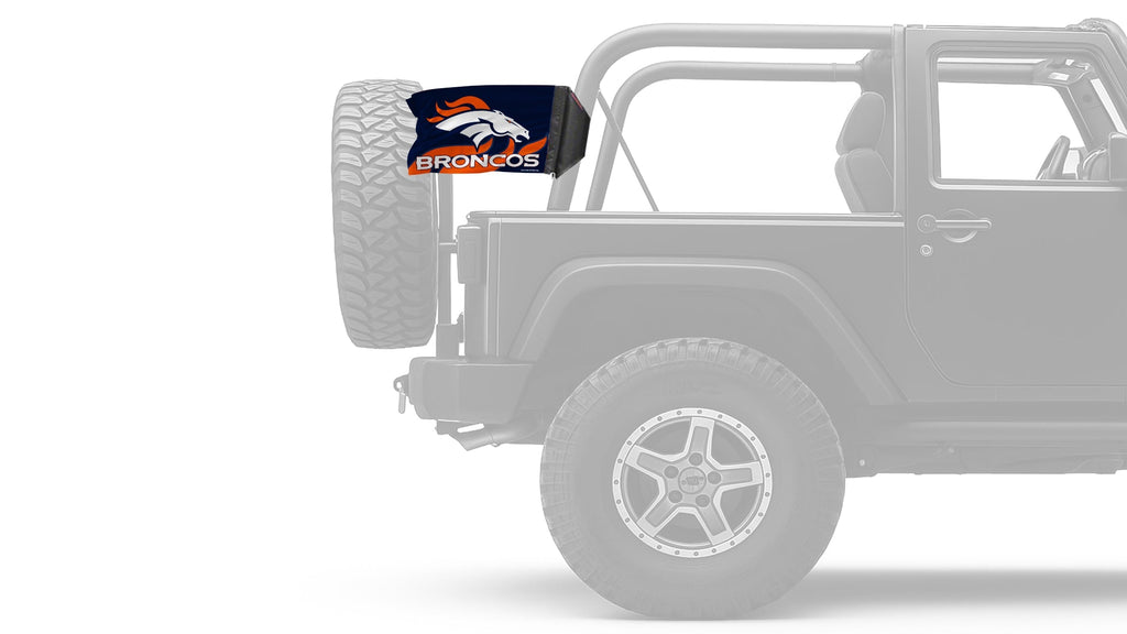 Denver Broncos 11"x17" Forever Wave Flag for Jeep Wrangler JKU 4-Door 2007-2018