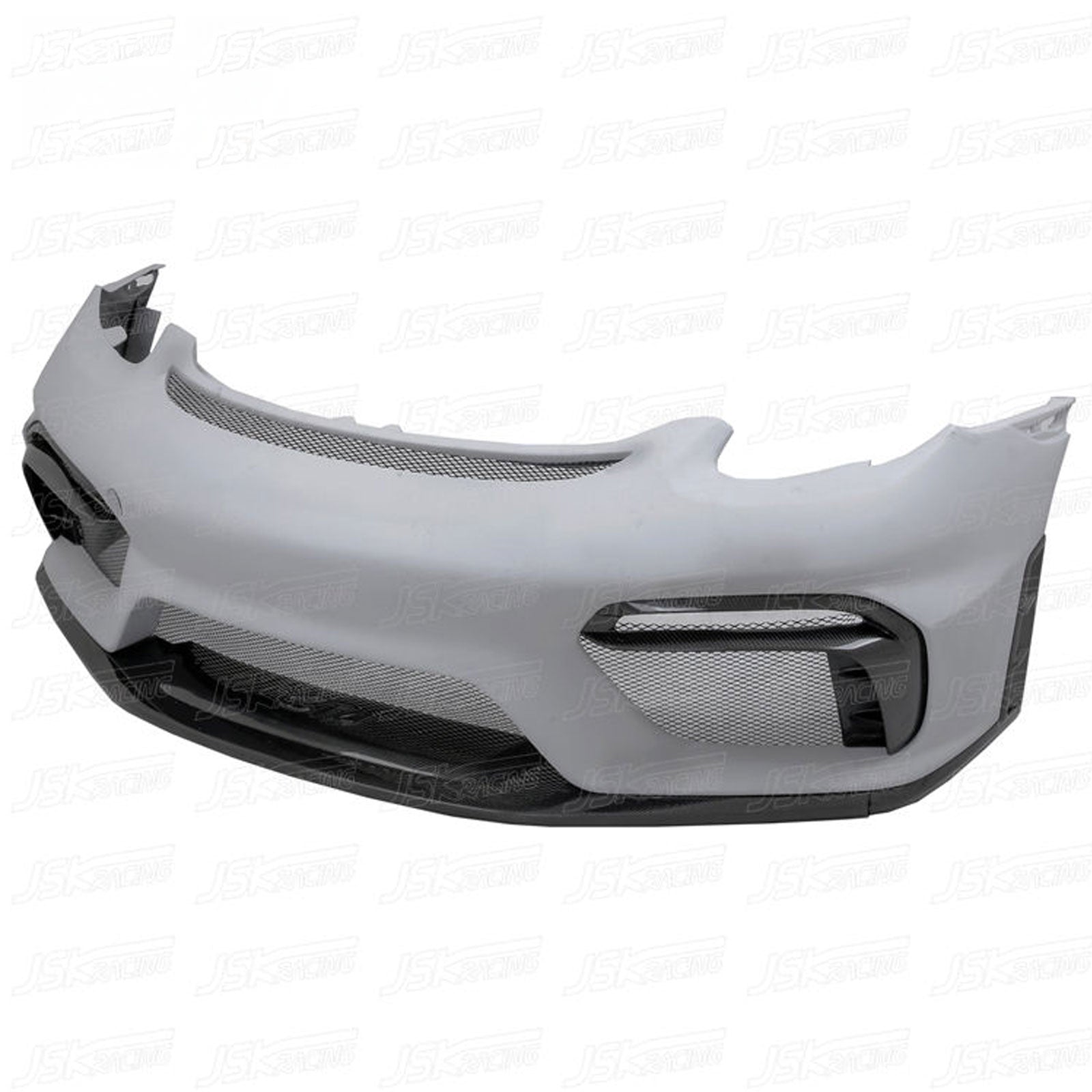 GT4 Style Half Carbon Fiber Front Bumper for Porsche Cayman 981 13-15 - Bull Boost Performance