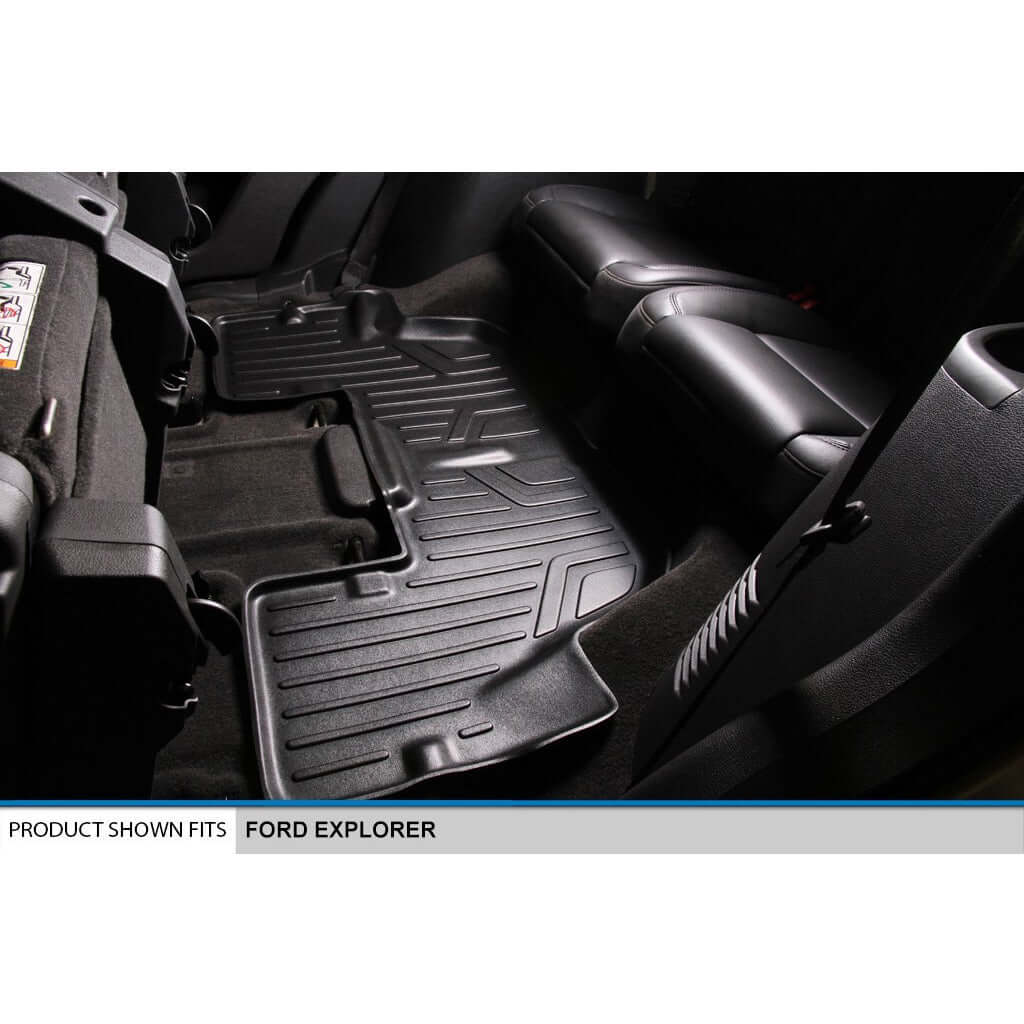 SMARTLINER Custom Fit Floor Liners For 2015-2016 Ford Explorer with 2nd Row Center Console