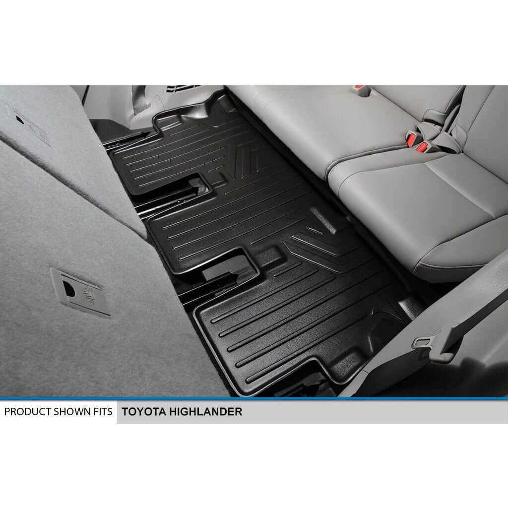SMARTLINER Custom Fit Floor Liners For 2014-2019 Toyota Highlander with 2nd Row Bench Seat