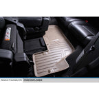 SMARTLINER Custom Fit Floor Liners For 2015-2016 Ford Explorer with 2nd Row Center Console