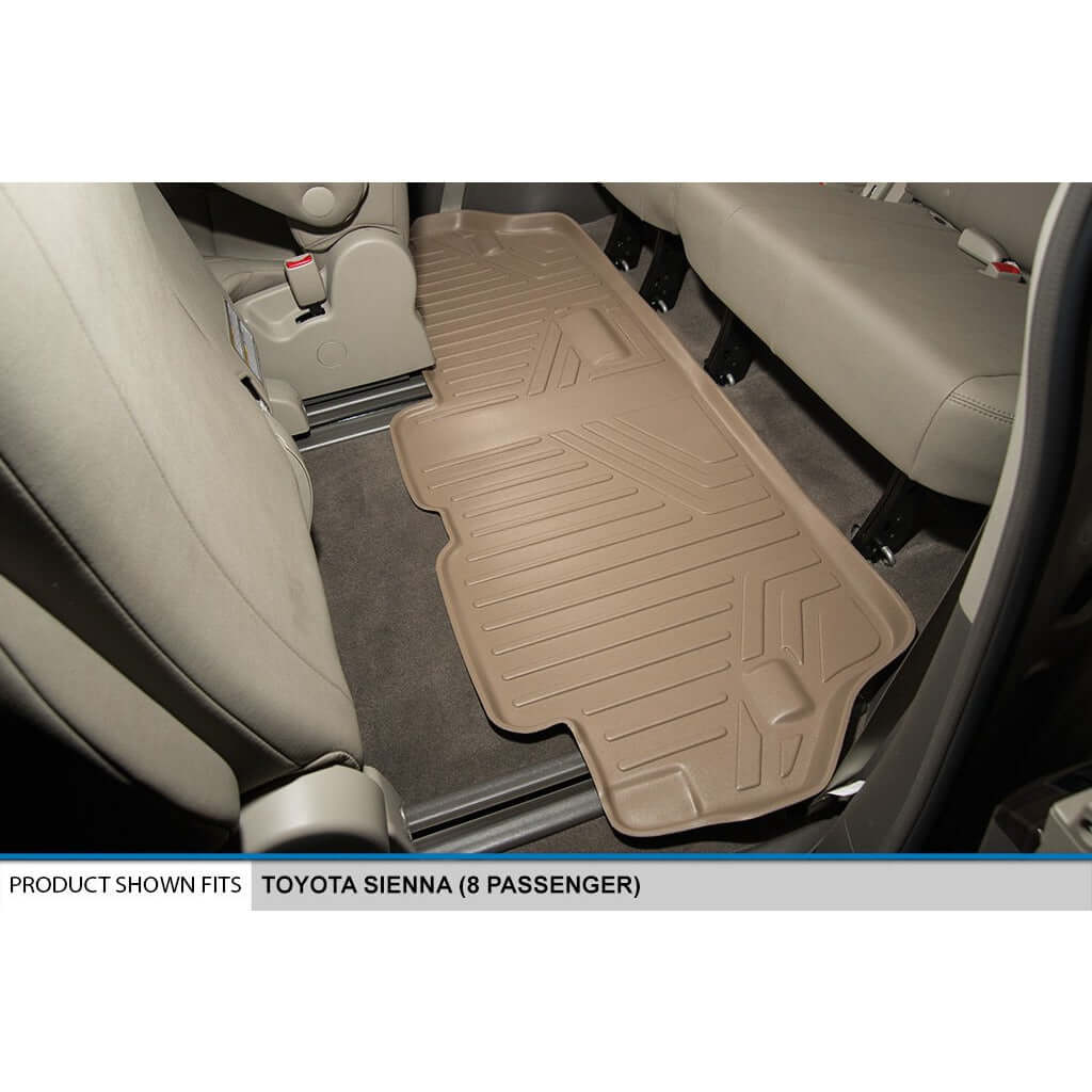 SMARTLINER Custom Fit Floor Liners For 2011-2012 Sienna (8 Passenger Model with Power Folding 3rd Row Seats)