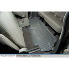 SMARTLINER Custom Fit Floor Liners For 2011-2012 Sienna (8 Passenger Model with Power Folding 3rd Row Seats)