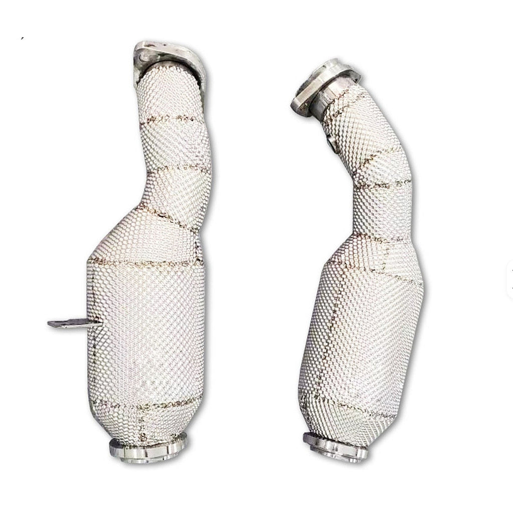 High Flow Catted Downpipe for Mercedes Benz C43 AMG 3.0T - Bull Boost Performance