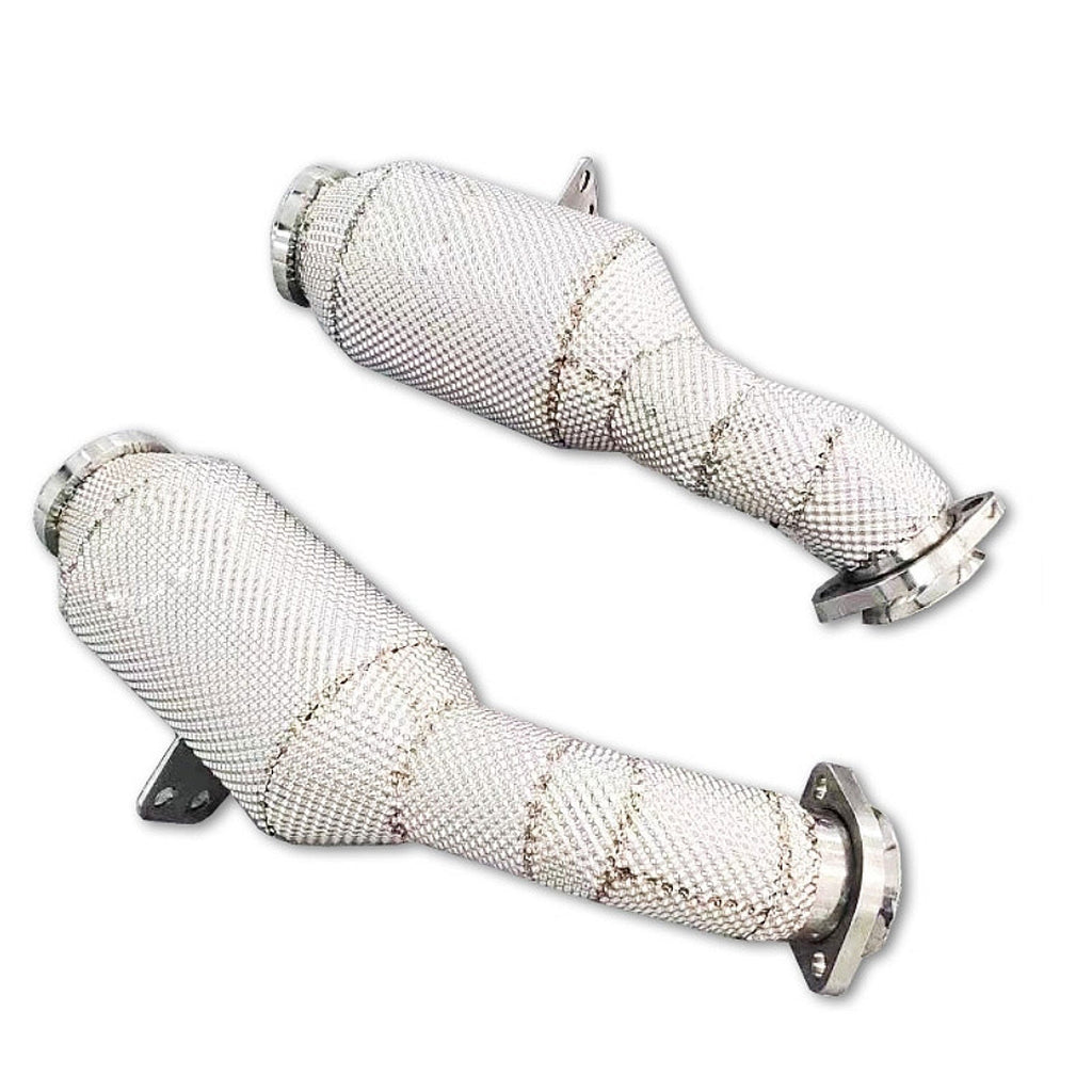 High Flow Catted Downpipe for Mercedes Benz C43 AMG 3.0T - Bull Boost Performance