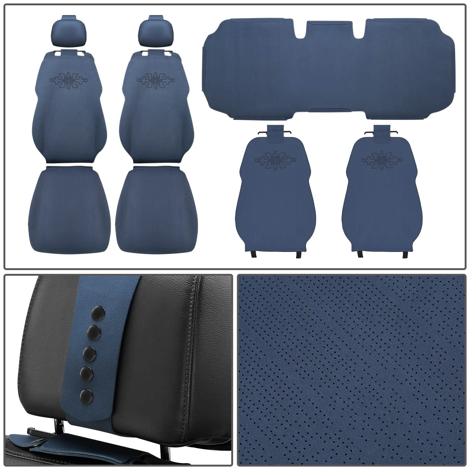 Protex Plus Navy Blue Full Set Seat Covers