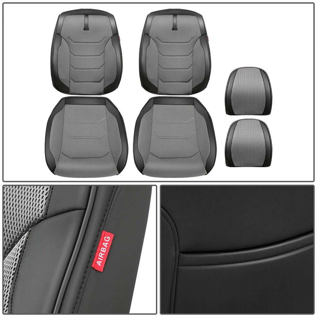 Sport Series Front Row Seat Cover Set - Grey