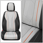 Touring Style Front Row Seat Covers Set - Black/Grey