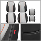Touring Style Front Row Seat Covers Set - Black/Grey