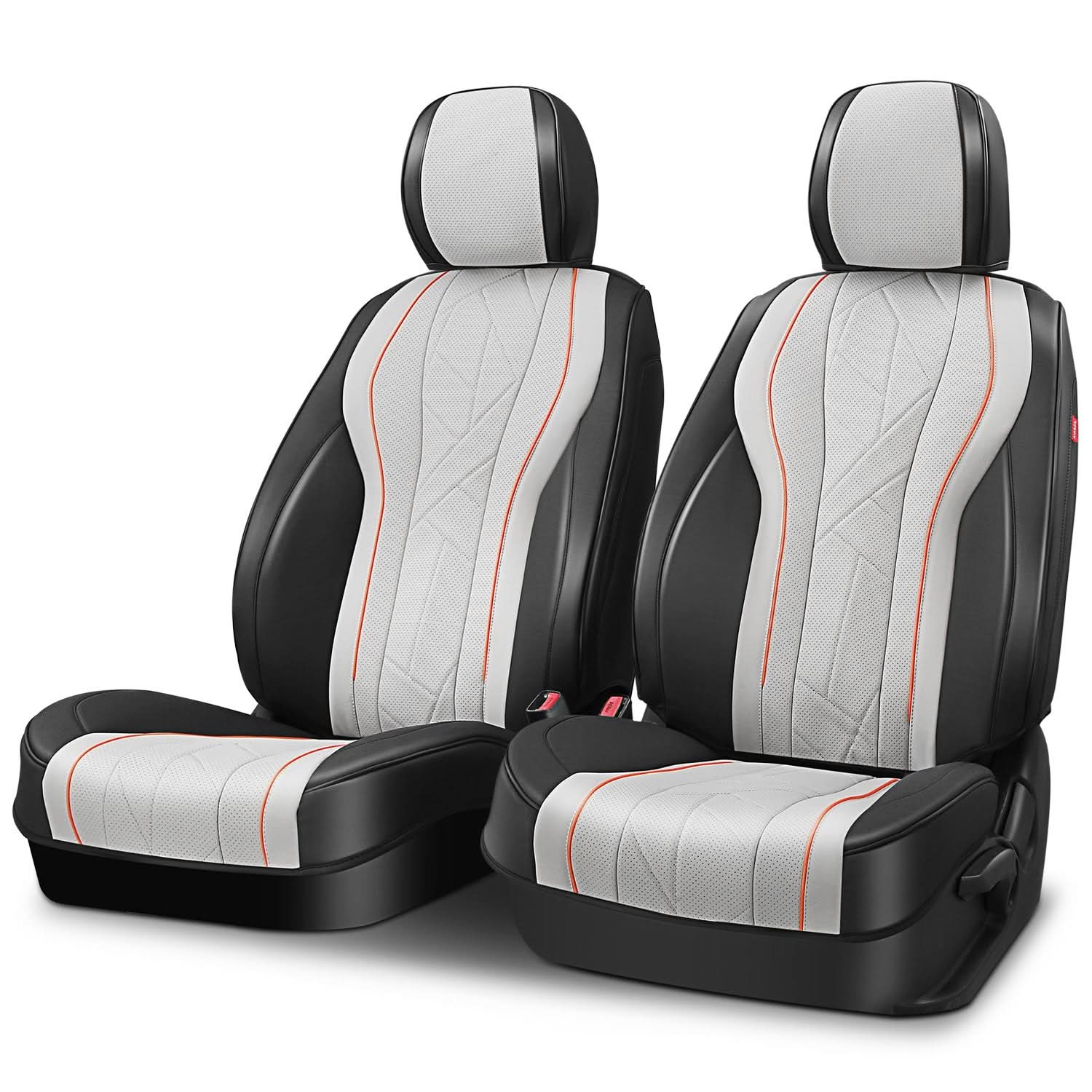Touring Style Front Row Seat Covers Set - Black/Grey