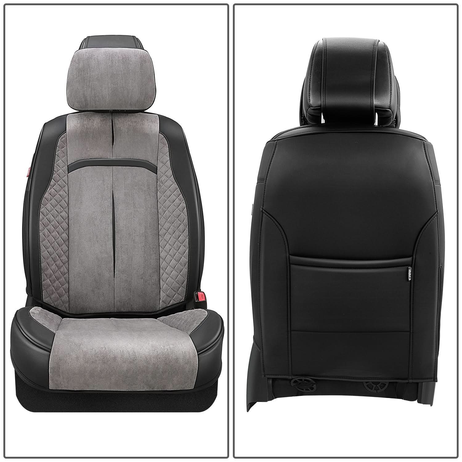 Voris Style Front Row Seat Covers - Black/Grey