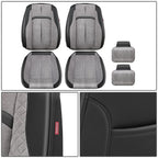 Voris Style Front Row Seat Covers - Black/Grey
