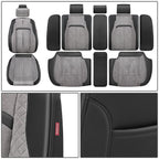 Voris Style Full Set Seat Covers - Black/Grey