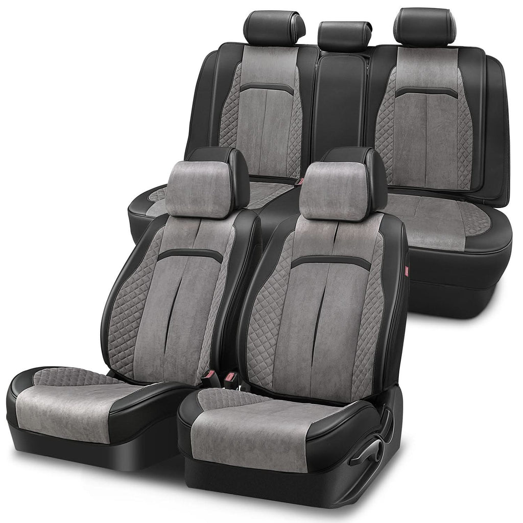 Voris Style Full Set Seat Covers - Black/Grey