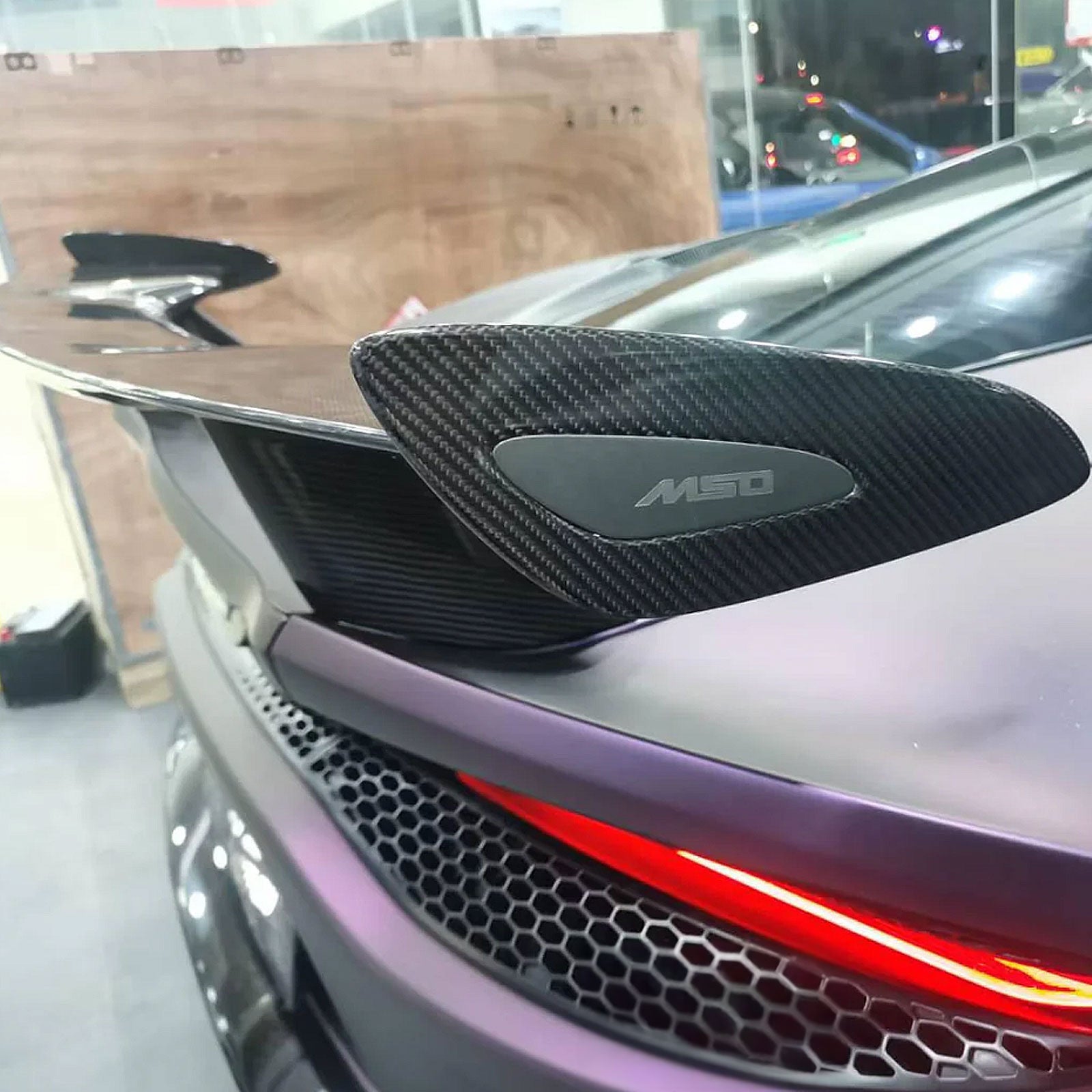 MSO Style Dry Carbon Fiber Rear Spoiler Wing for McLaren GT - Bull Boost Performance