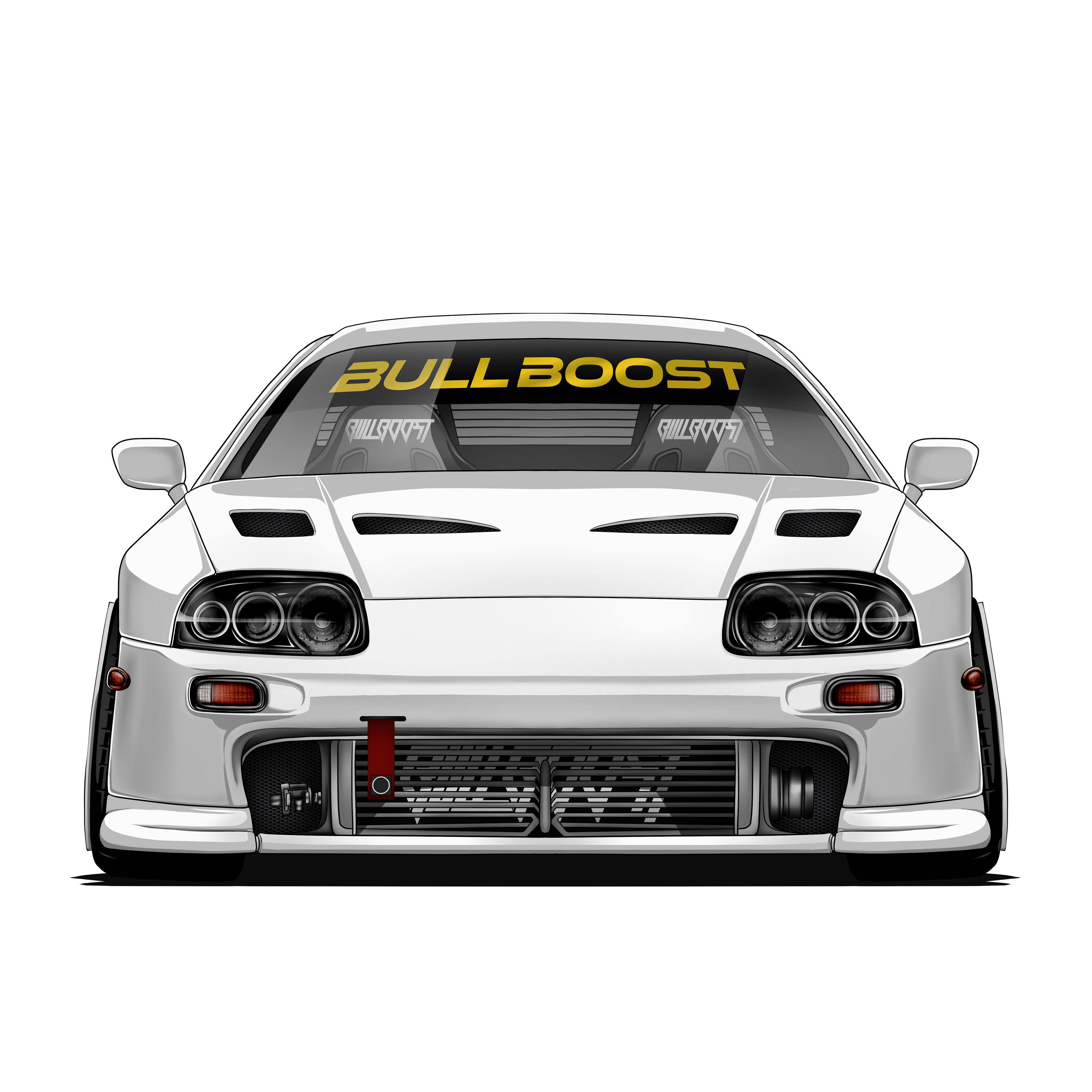 Bull Boost Vinyl Window Banner - Modern - Bull Boost Performance