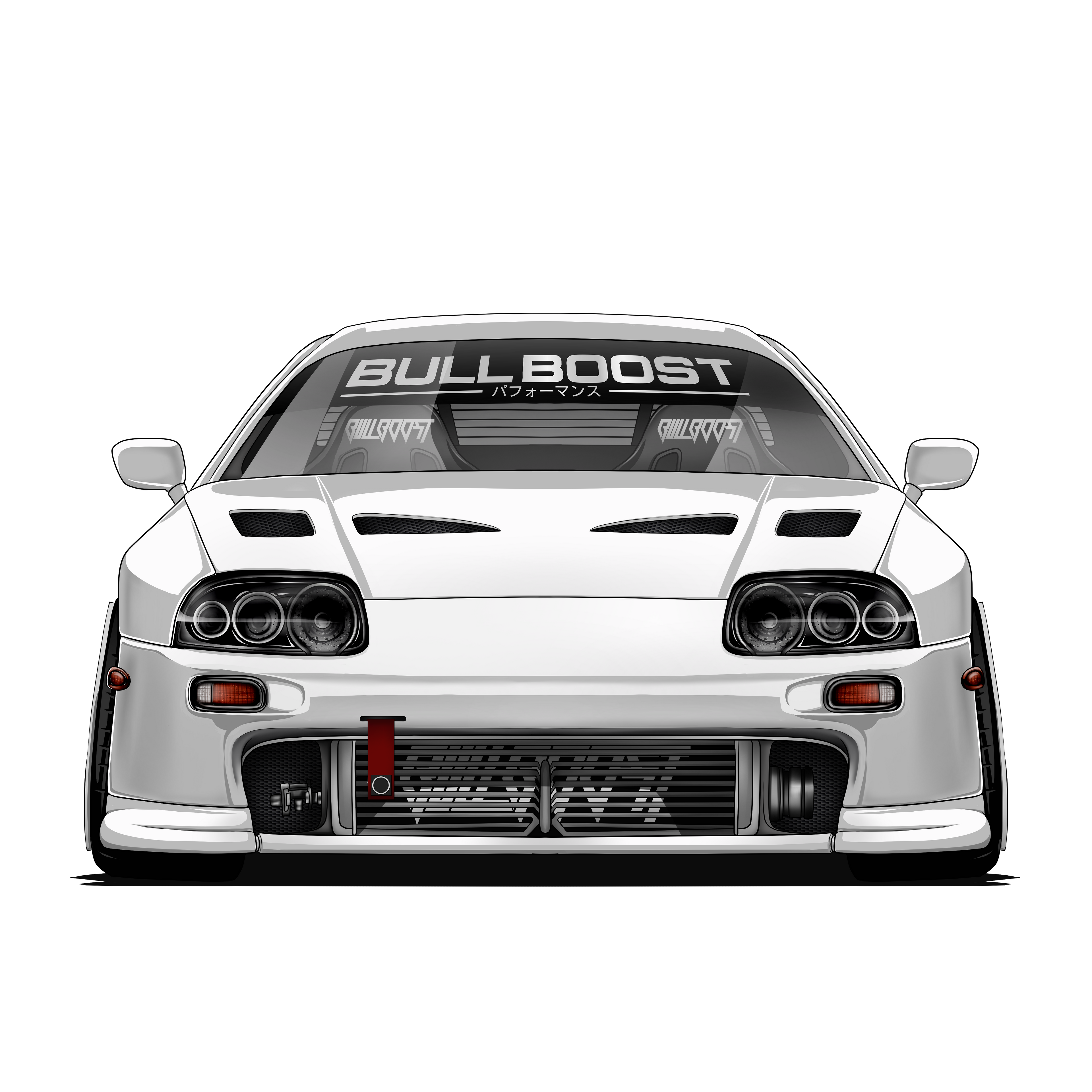 Bull Boost Vinyl Window Banner - Modern - Bull Boost Performance