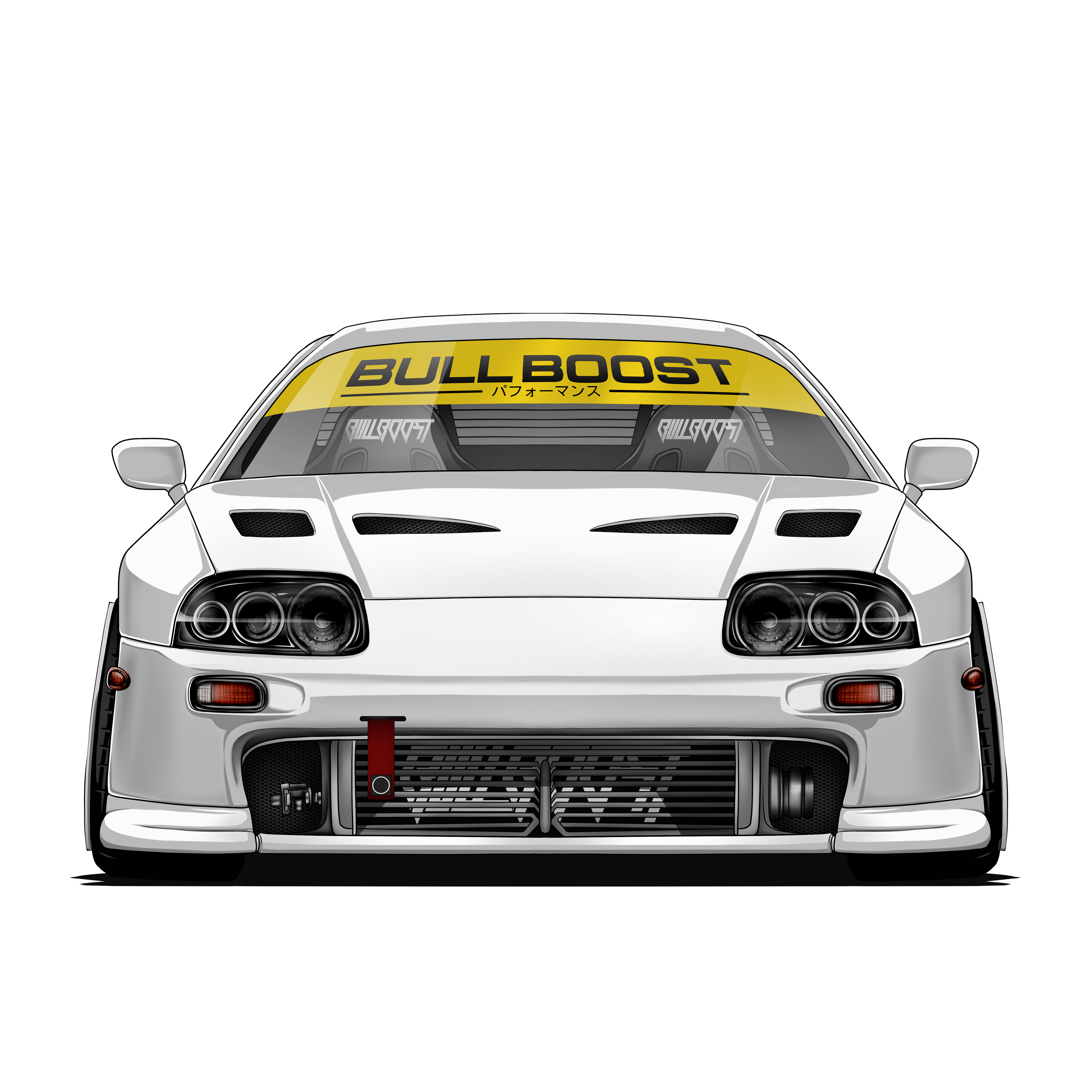 Bull Boost Vinyl Window Banner - Modern - Bull Boost Performance
