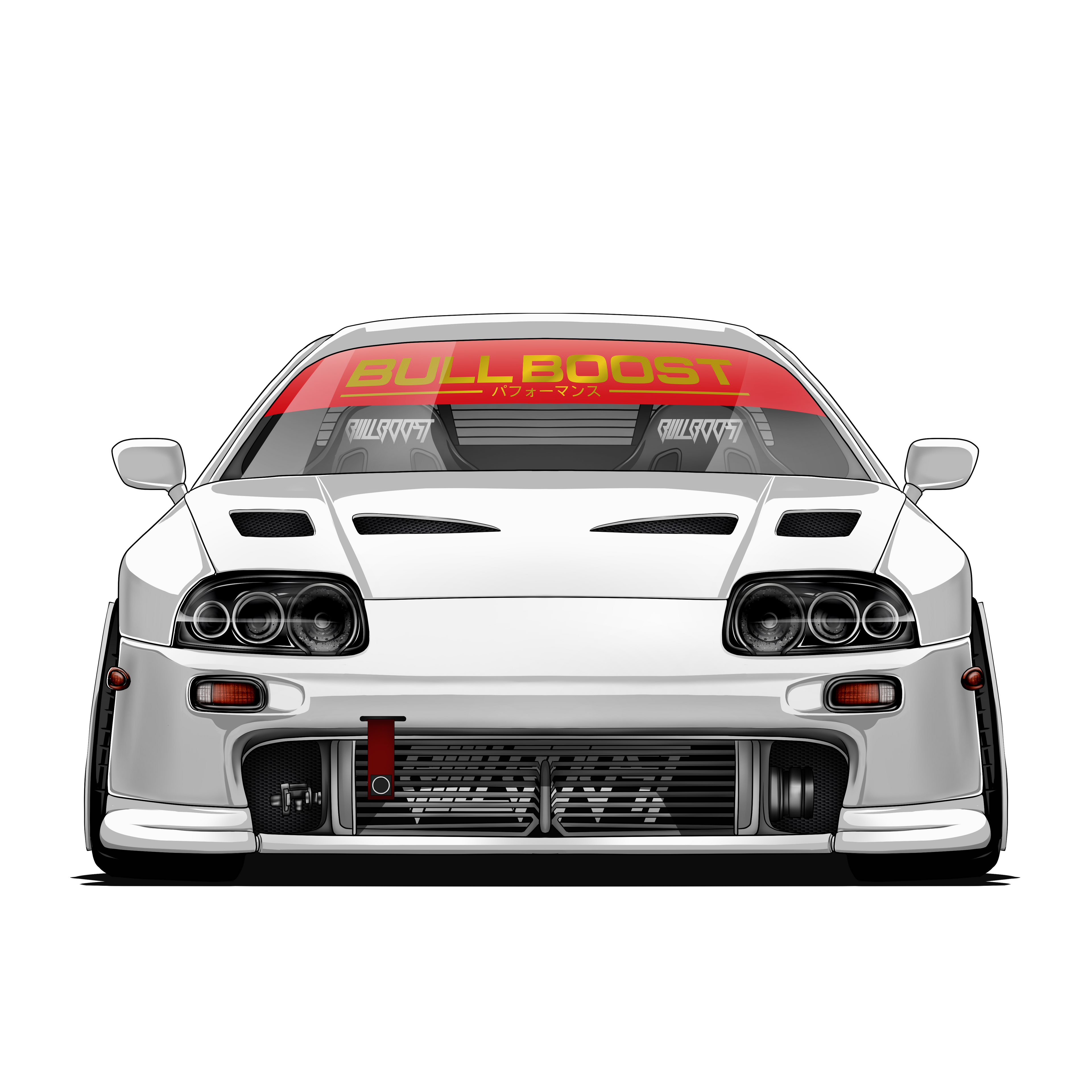 Bull Boost Vinyl Window Banner - Modern - Bull Boost Performance