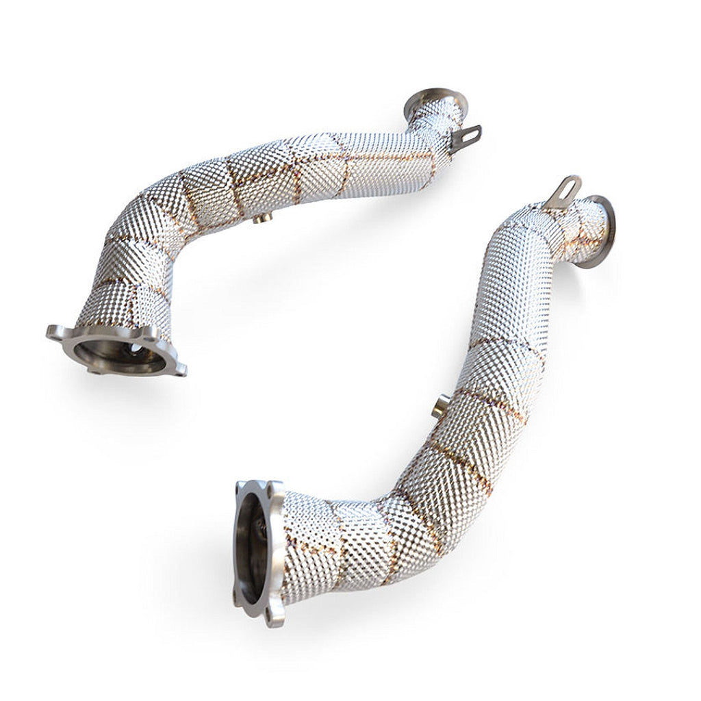 Catless Hi Flow Heat Shield Downpipes For McLaren 720s 4.0T - Bull Boost Performance