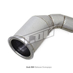 Catless High Flow 304 Stainless Exhaust Downpipe for Audi RS4 RS5 2.9T - Bull Boost Performance