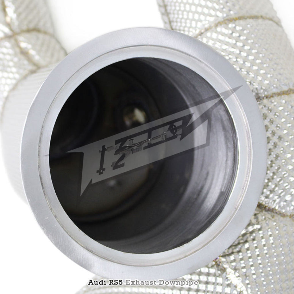 Catless High Flow 304 Stainless Exhaust Downpipe for Audi RS4 RS5 2.9T - Bull Boost Performance