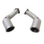 Catless High Flow 304 Stainless Exhaust Downpipe for Audi RS4 RS5 2.9T - Bull Boost Performance