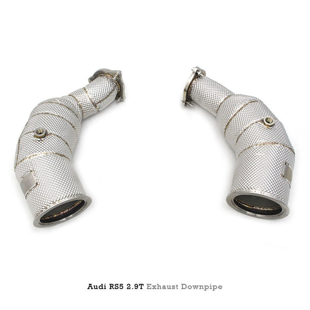 Catted High Flow 304 Stainless Exhaust Downpipe for Audi RS5 2.9T - Bull Boost Performance