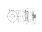 S Series  320 Amp Alternator with 6.15" Bolt Pattern - POLISHED w/ March Pulley