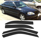 Fits Civic 96-98 Front + Rear Bumper Lip + Front + Sun Window Visor