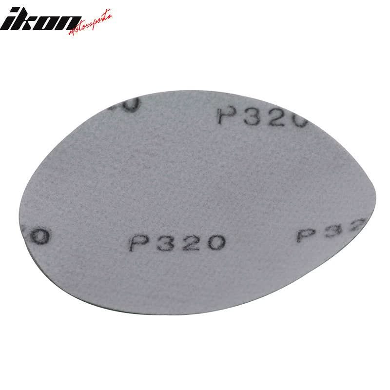 100PC 5" Wet Dry No Hole Sand Paper Disc 320 Grit Repair Sandpaper
