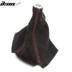 JDM style Red Stitch Shift Black Suede Boot Cover MT Shift Knob