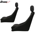 Pair Classic Bucket Single Seat With Slidersin Black Faux Leather PU