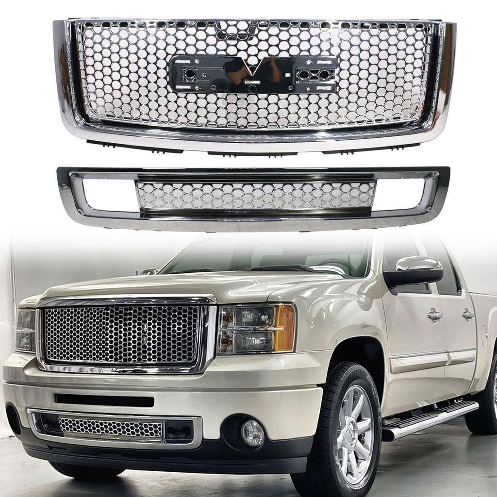 2007-2013 GMC Sierra 1500 Denali Front Bumper Upper + Grille Guards