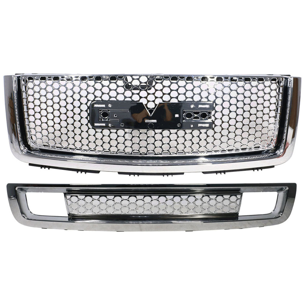 2007-2013 GMC Sierra 1500 Denali Front Bumper Upper + Grille Guards