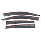 2016-2021 Honda Civic OE/Factory Style Window Visors w/ Chrome Trim PC